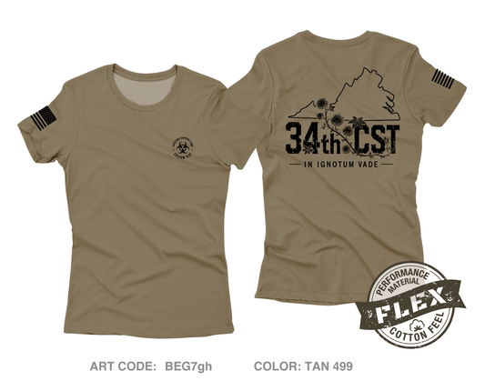 CUSTOM 34th Civil Support Team Core Women's SS Flex Performance Tee - BEG7gh