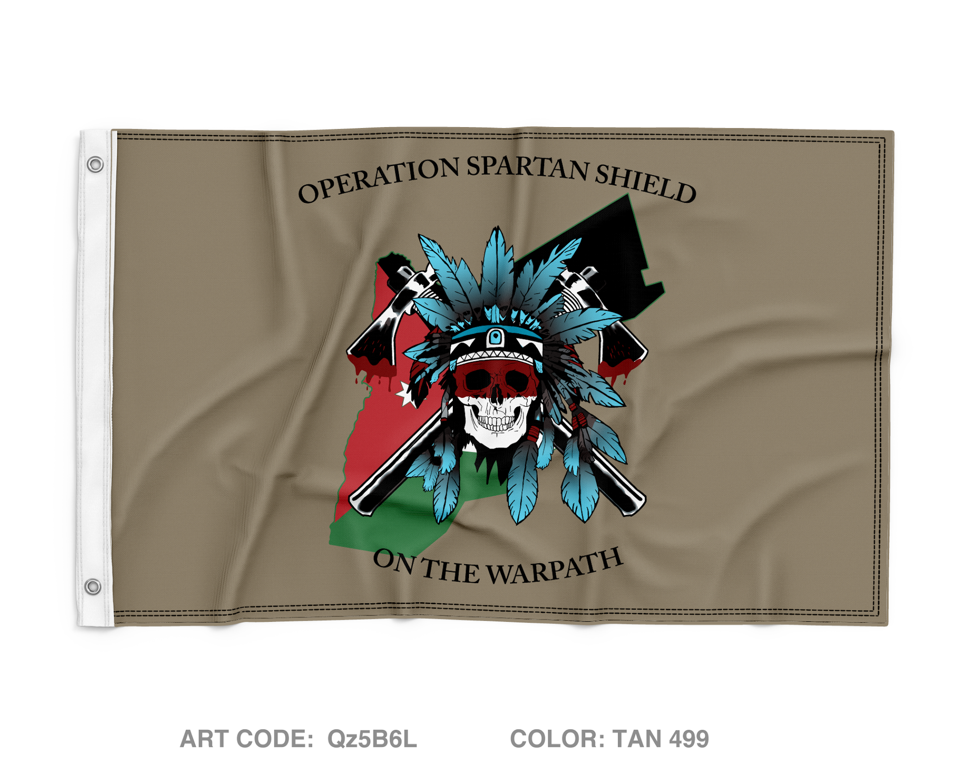 Comanche Company 2-87 IN Wall Flag - Qz5B6L