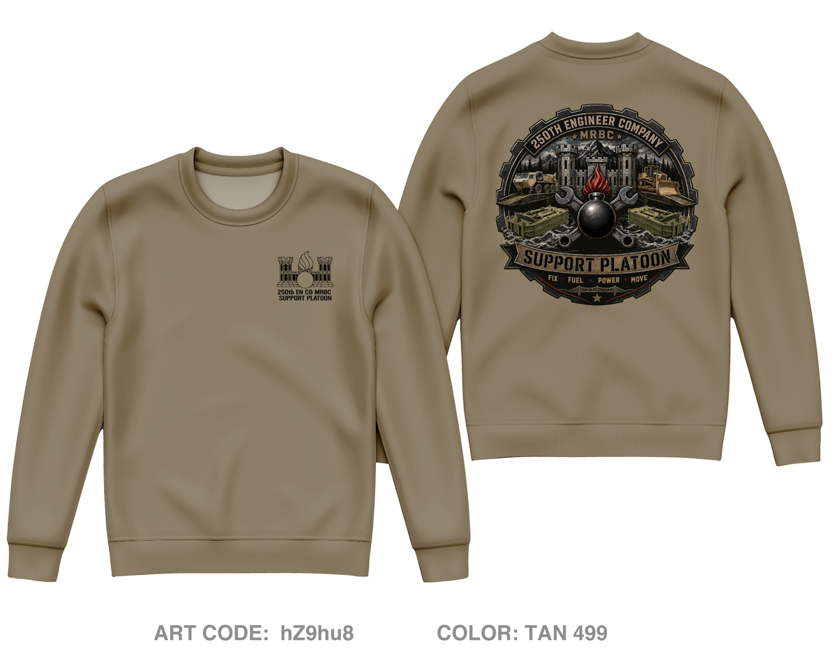 250th EN CO MRBC SUPPORT PLATOON Core Men's Crewneck Performance Sweatshirt - hZ9hu8