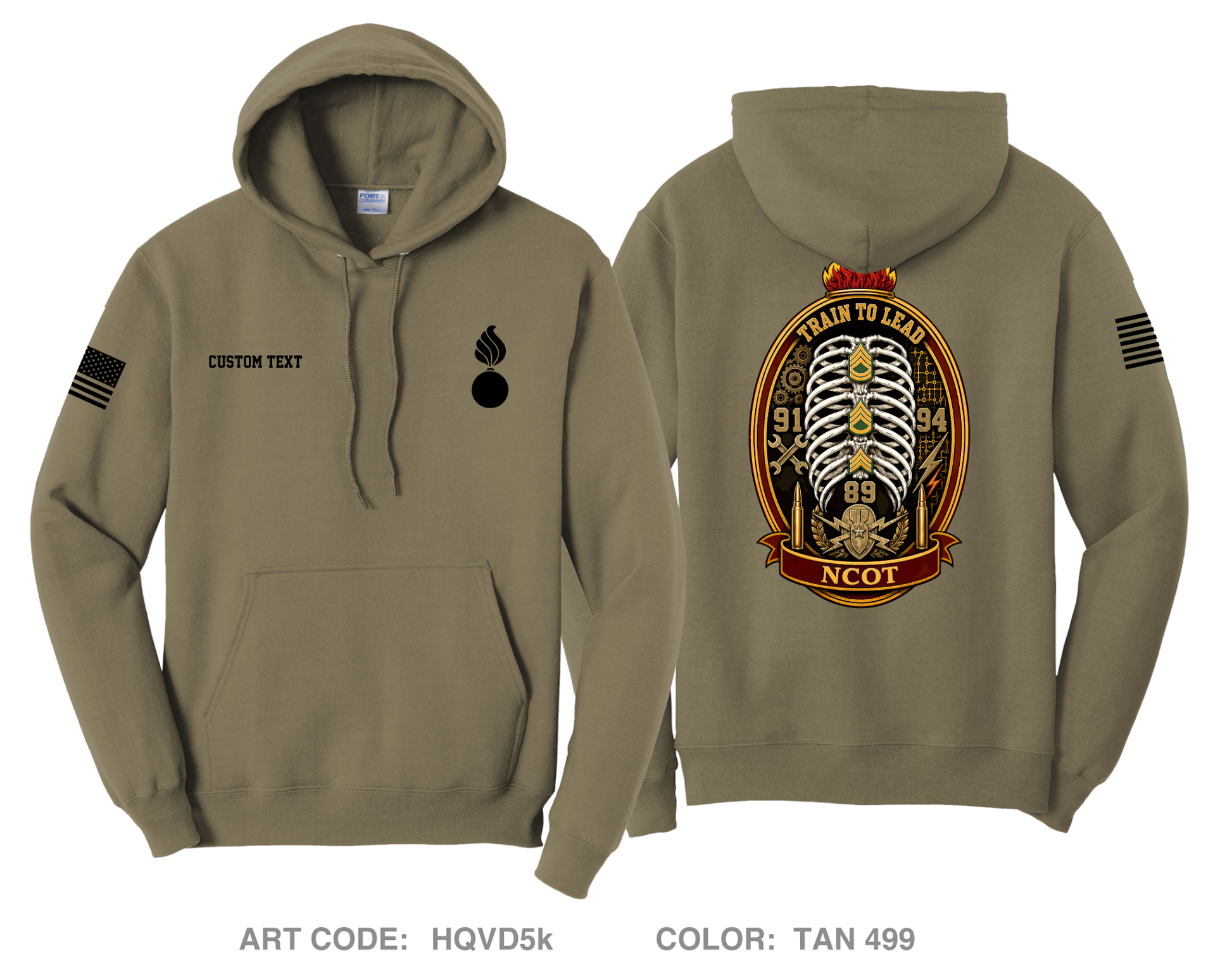 CUSTOM 16th Ord Bn, NCOT Comfort Unisex Hooded Sweatshirt - HQVD5k