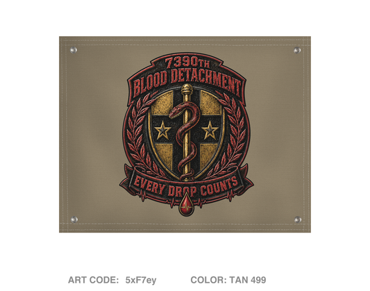 7390th blood detachment Fundraising Collection Banner Flag - 5xF7ey