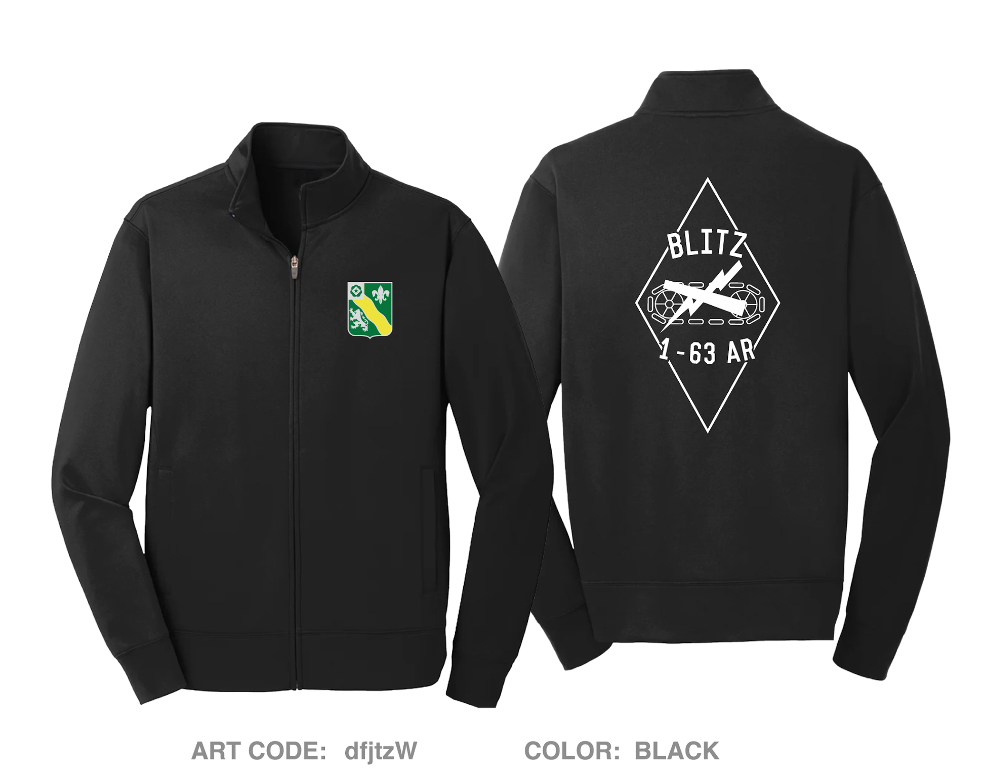 Blitz Company, 1-63 AR Hi-Tech Performance Full-Zip Fleece Jacket - dfjtzW
