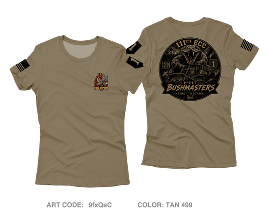 111th ECC 1st Platoon Bushmasters Core Women's SS Performance Tee - 9fxQeC