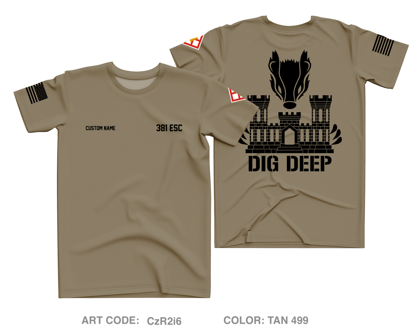 CUSTOM 381 ESC Core Men's SS Performance Tee - CzR2i6