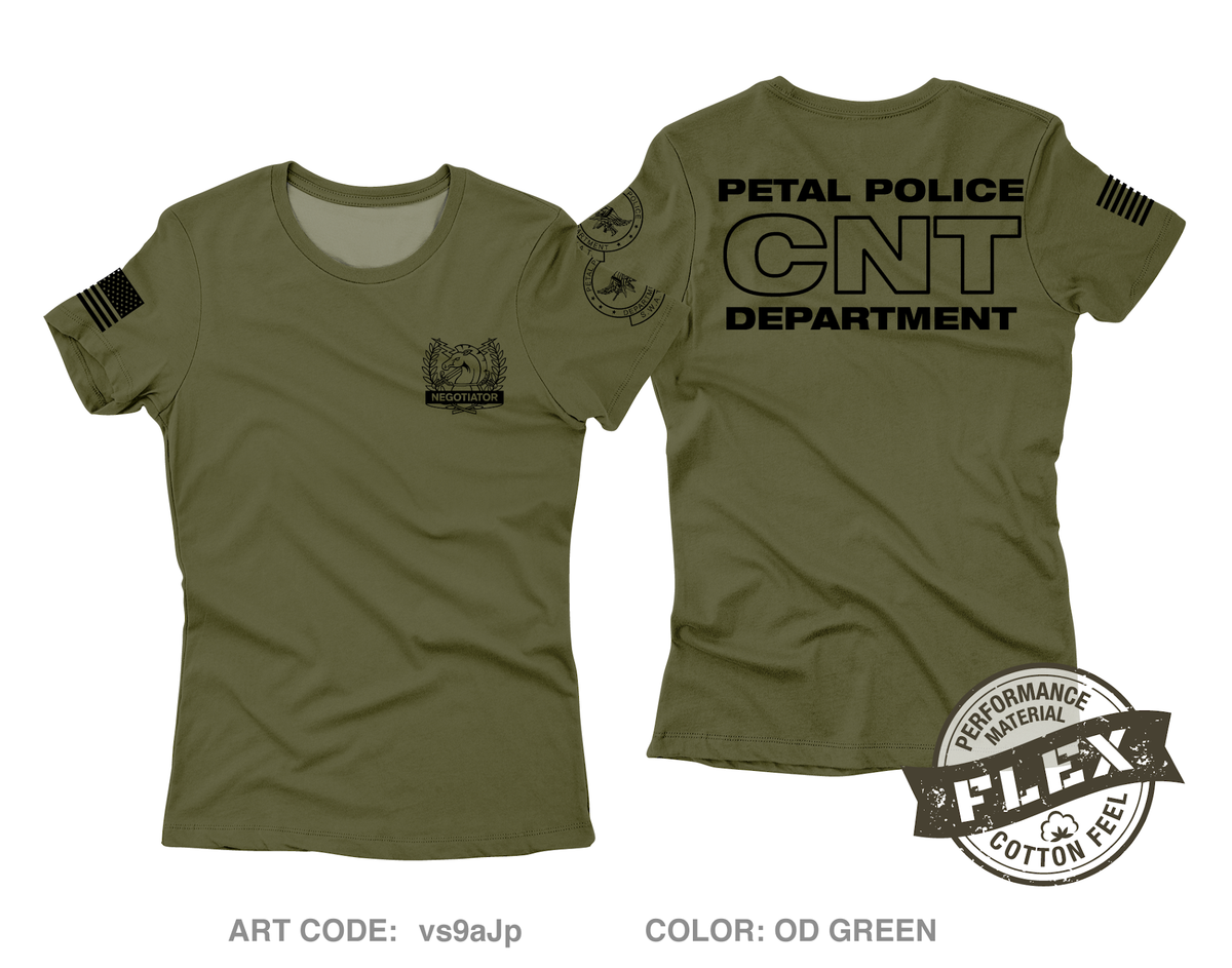 PETAL POLICE DEPARTMENT Fundraising Collection Core Women's SS Flex Performance Tee - vs9aJp