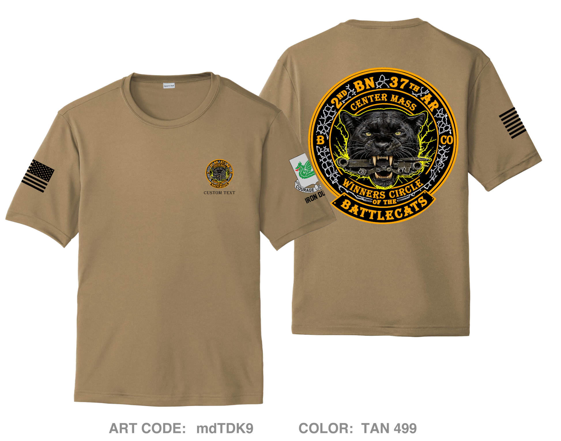 CUSTOM 2-37 / BattleCat Hi-Tech Performance Unisex SS Tee - mdTDK9