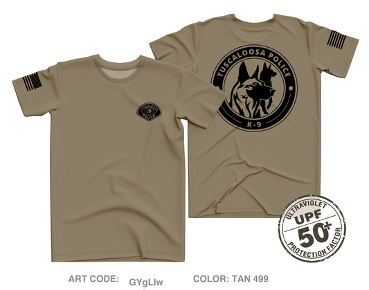 Tuscaloosa Police K-9 unit Core Men's UPF 50+ Performance SS Tee - GYgLIw
