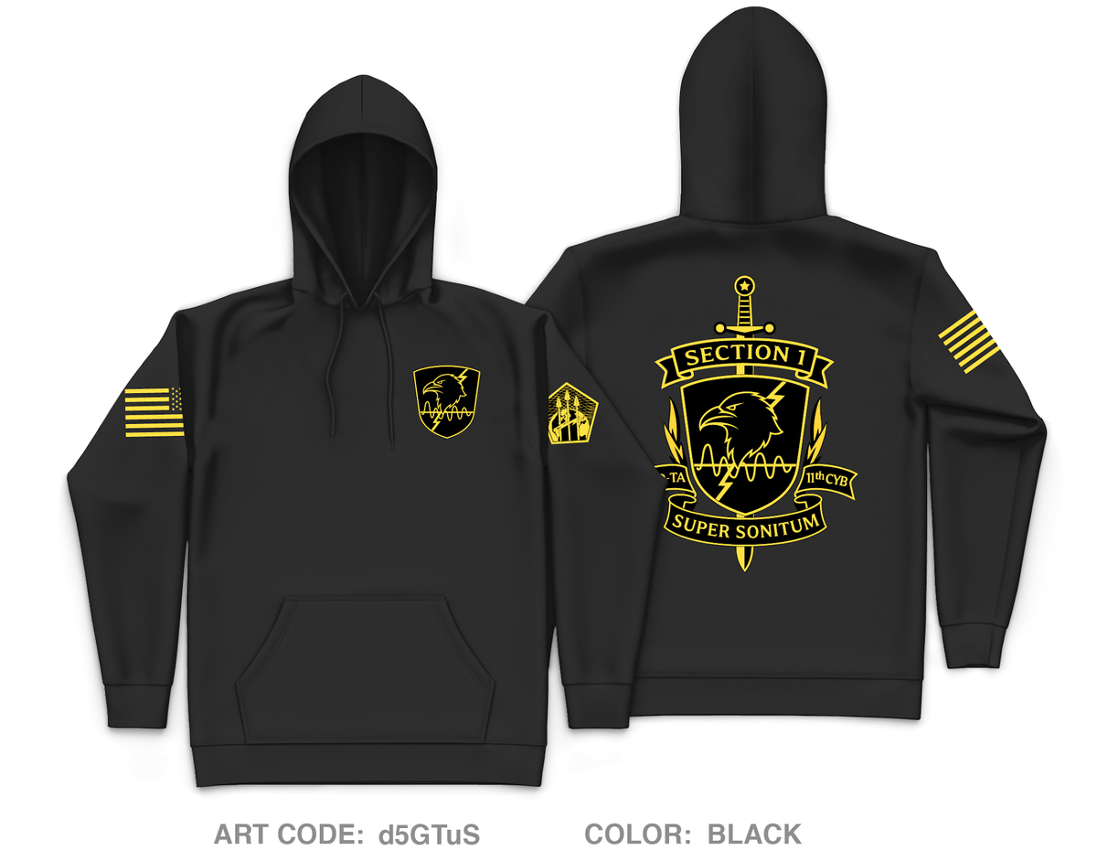 CSD-TA, D Co, 11th CWB Core Men's Hooded Performance Sweatshirt - d5GTuS