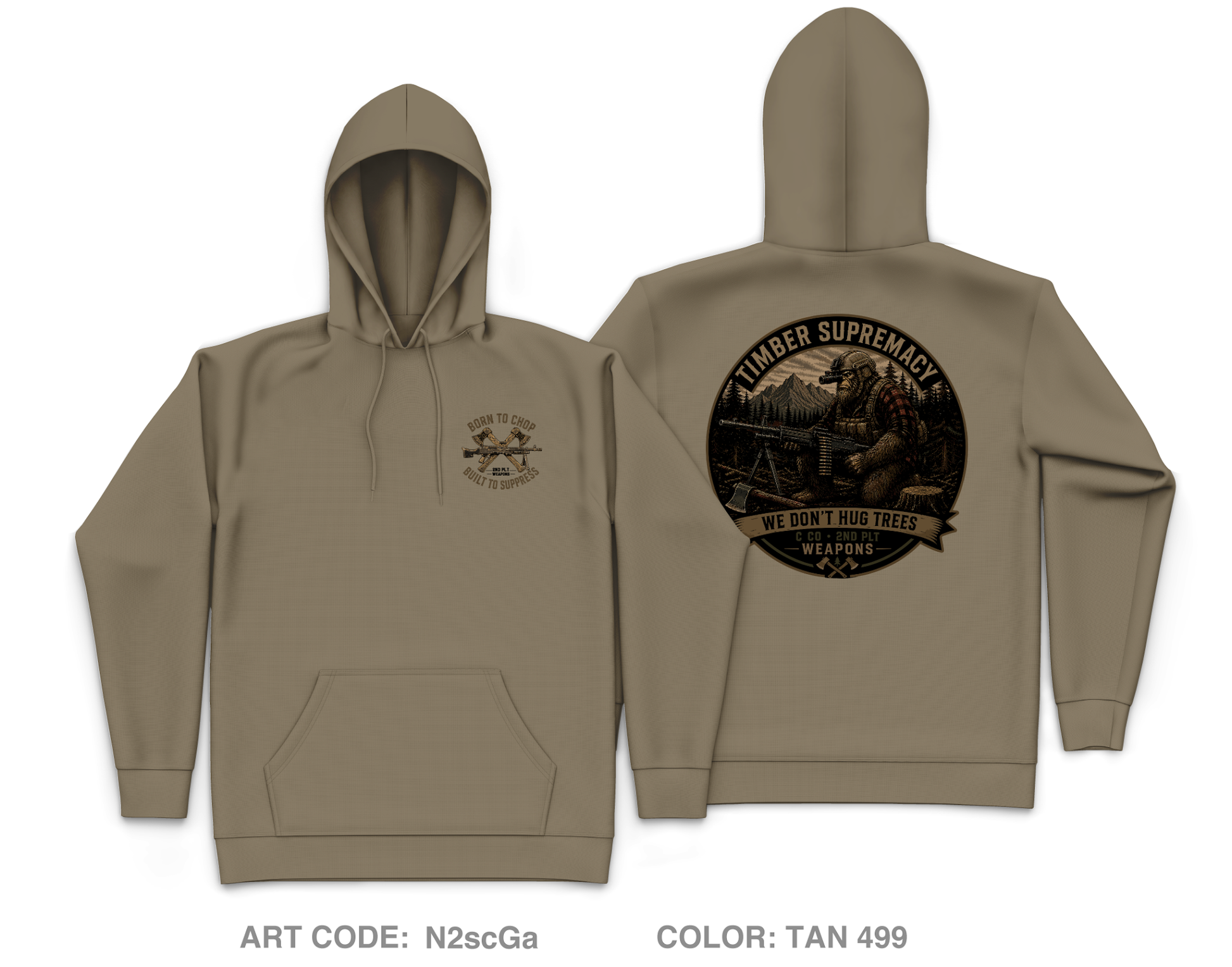 1-158 C co 2nd plt weapons Core Men's Hooded Performance Sweatshirt - N2scGa