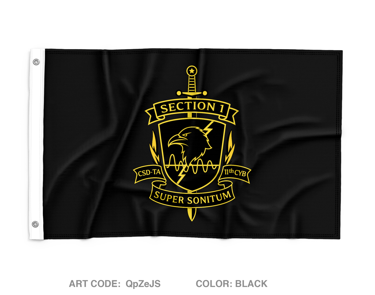CSD-TA, D Co, 11th CWB Wall Flag - QpZeJS