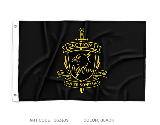 CSD-TA, D Co, 11th CWB Wall Flag - QpZeJS