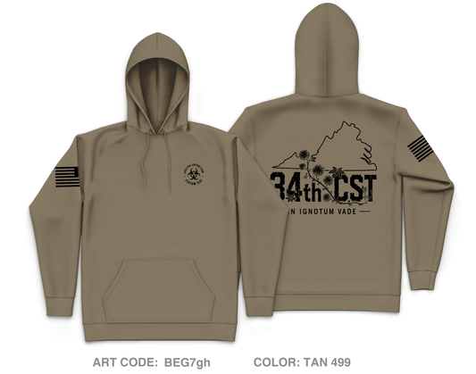 CUSTOM 34th Civil Support Team Core Men's Hooded Performance Sweatshirt - BEG7gh