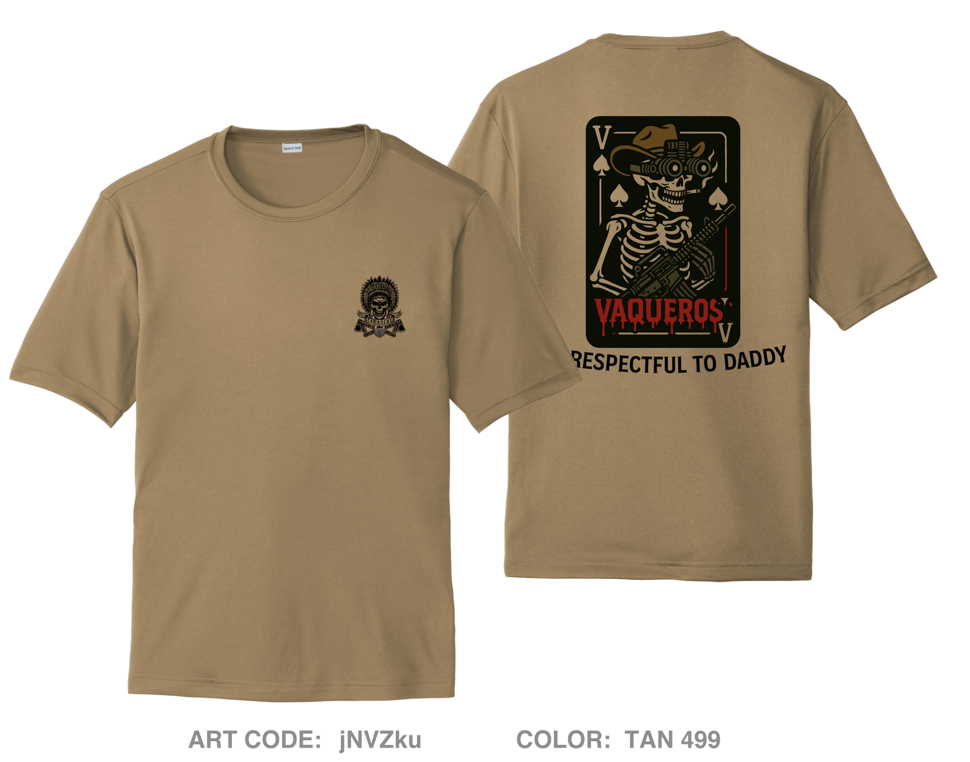 Comanche Company, 1-12IN Hi-Tech Performance Unisex SS Tee - jNVZku