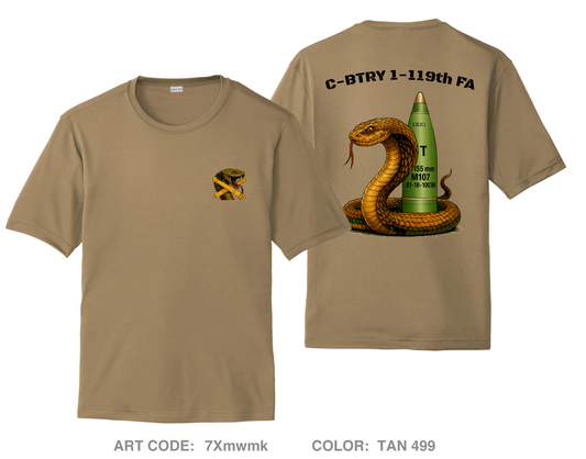 C-BTRY 1-119th FA Hi-Tech Performance SS Tee - 7Xmwmk