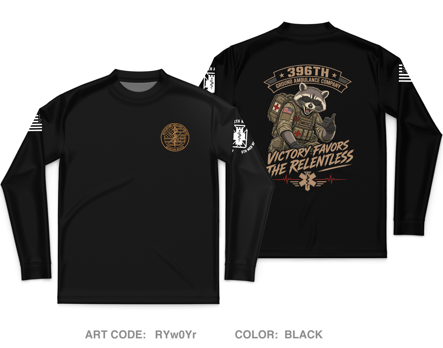 396th MCGA Core Men's LS Performance Tee - RYw0Yr