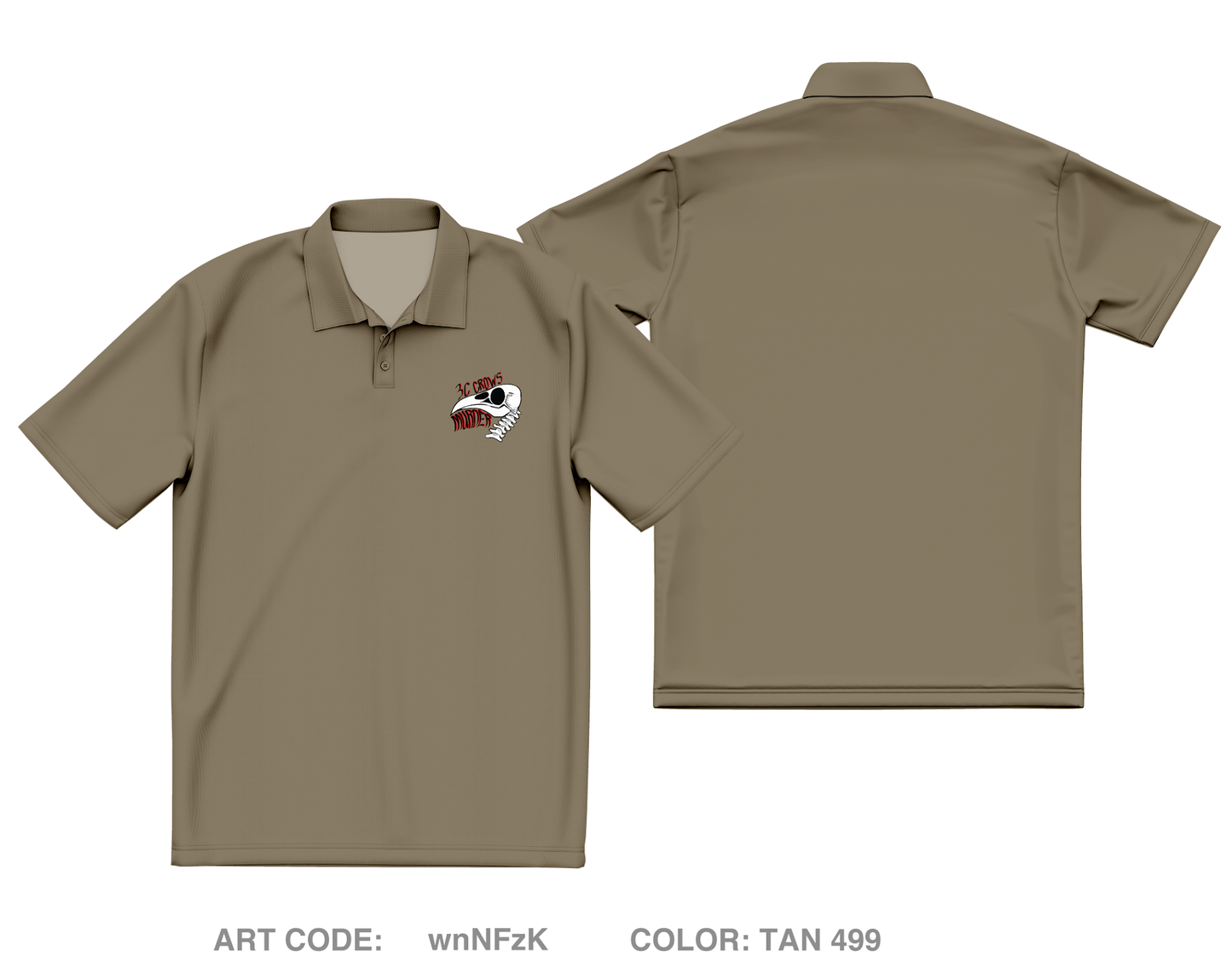 Crow PLT/3-319 AFAR Core Men's SS Performance Polo - wnNFzK
