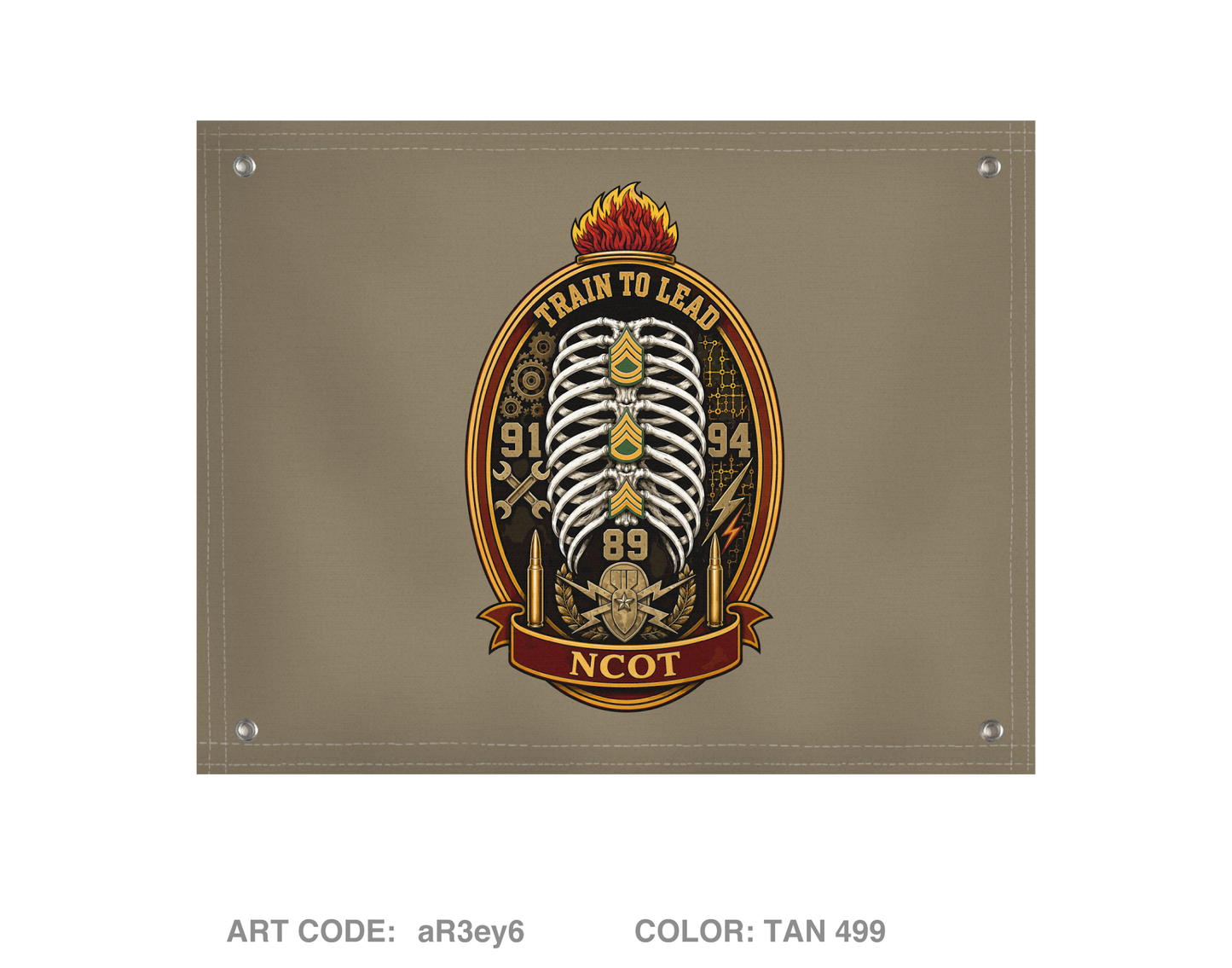 16th Ord Bn, NCOT Banner Flag - aR3ey6