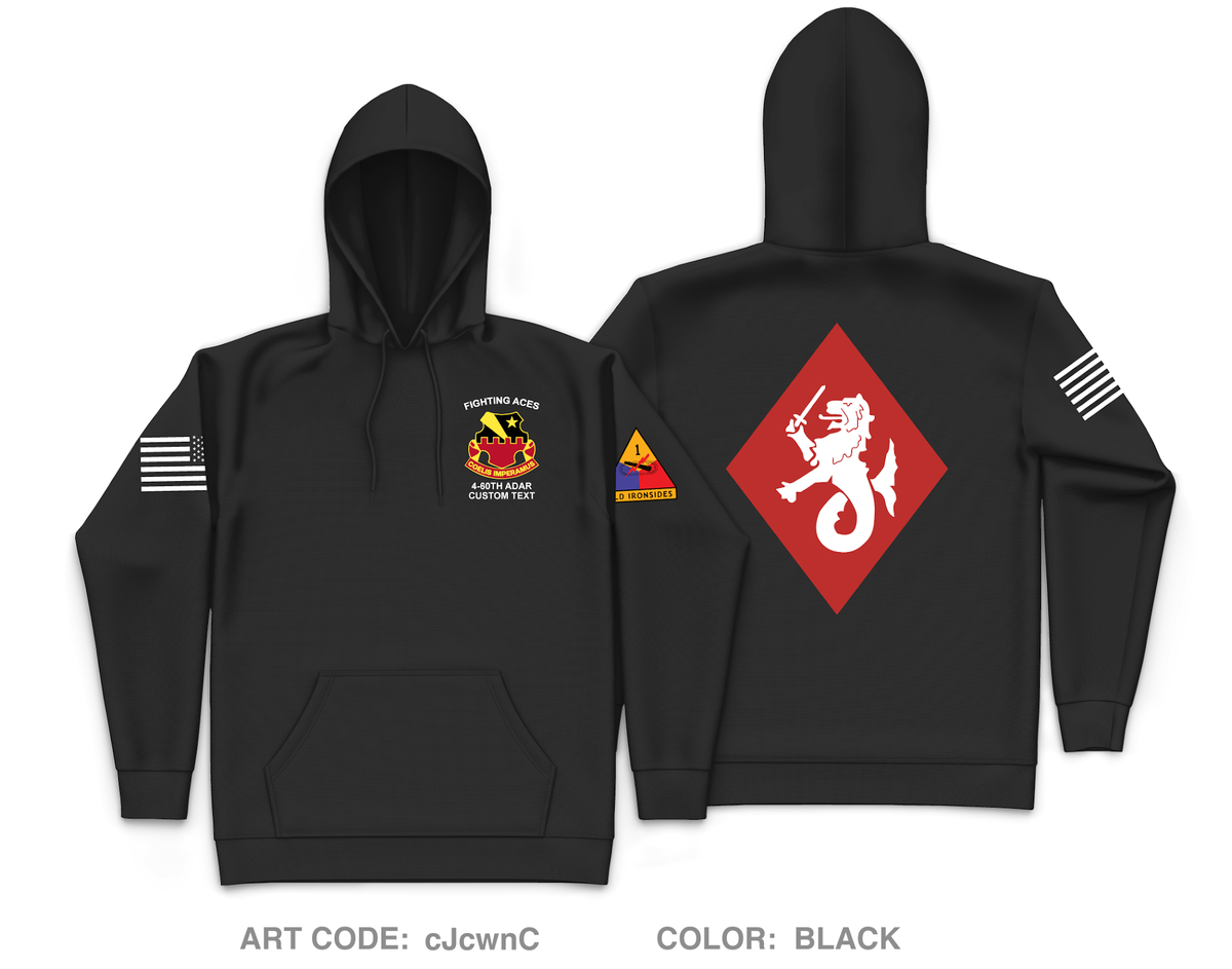 CUSTOM HHB, 4-60th ADAR Core Men's Hooded Performance Sweatshirt - cJcwnC