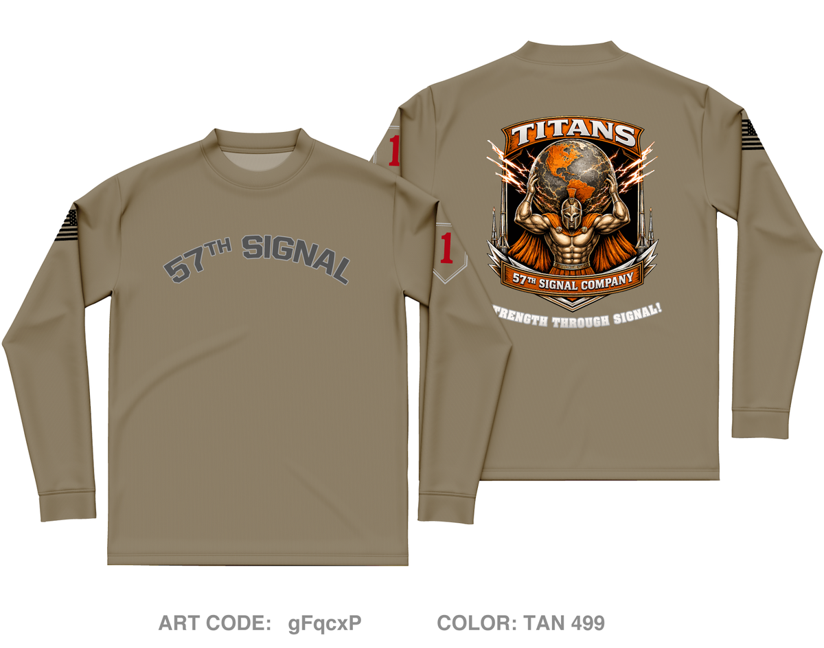 57th Signal Company, 101BSB, 1ABCT, 1ID Core Men's LS Performance Tee - gFqcxP