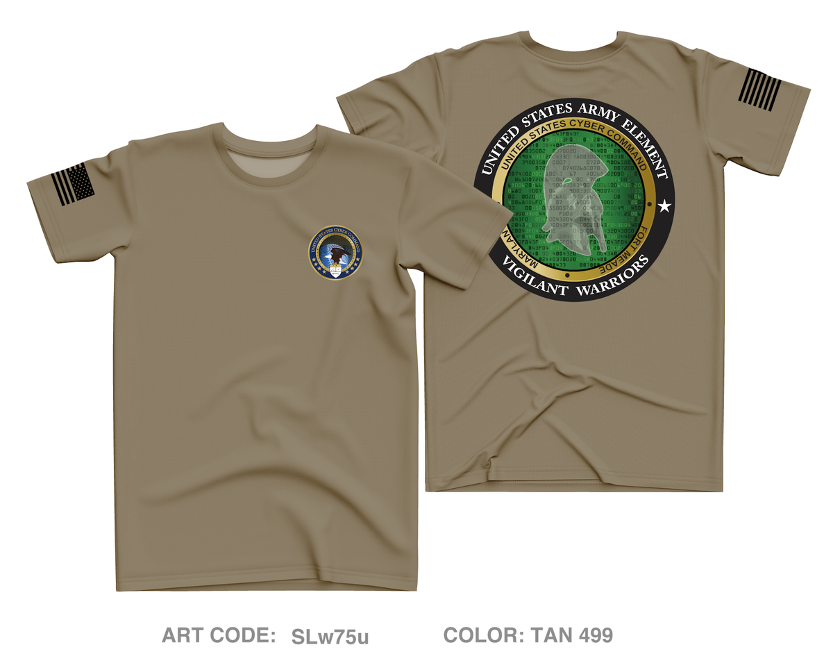 United States Army Element, CYBERCOM Core Men's SS Performance Tee - SLw75u