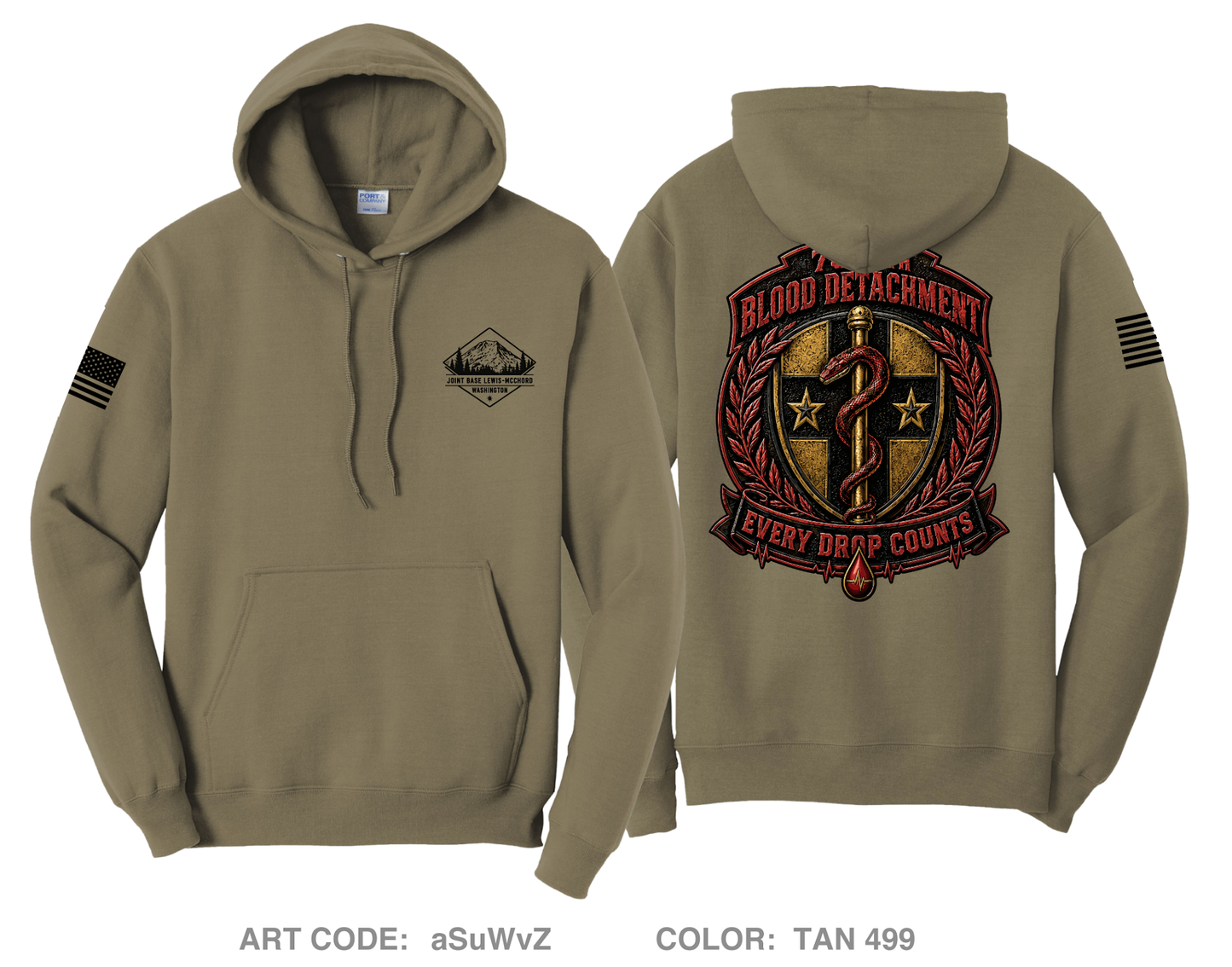 7390th blood detachment Fundraising Collection Comfort Unisex Hooded Sweatshirt - aSuWvZ