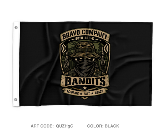 B Co, 50th ESB-E Wall Flag - QUZHgG