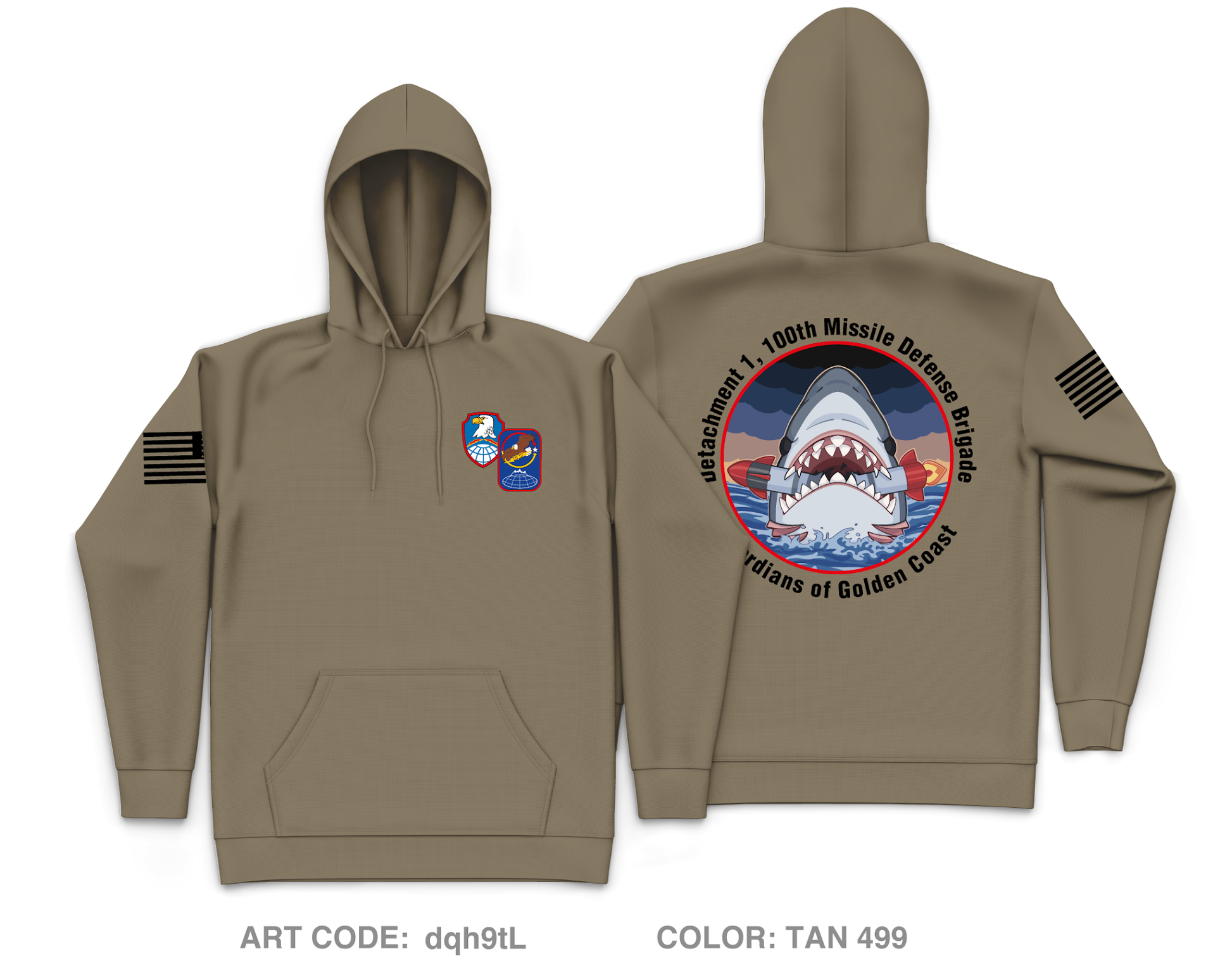 Detachment 1, 100th Missile Defense Brigade Core Men's Hooded Performance Sweatshirt - dqh9tL
