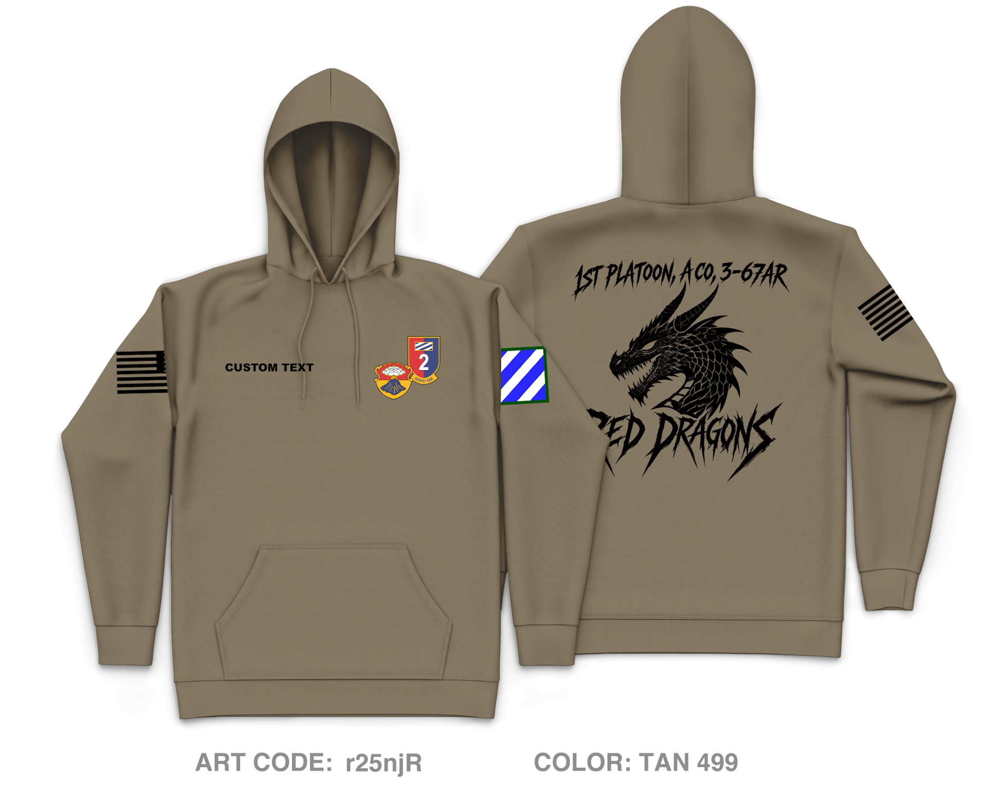 CUSTOM 1st Platoon Core Men's Hooded Performance Sweatshirt - r25njR