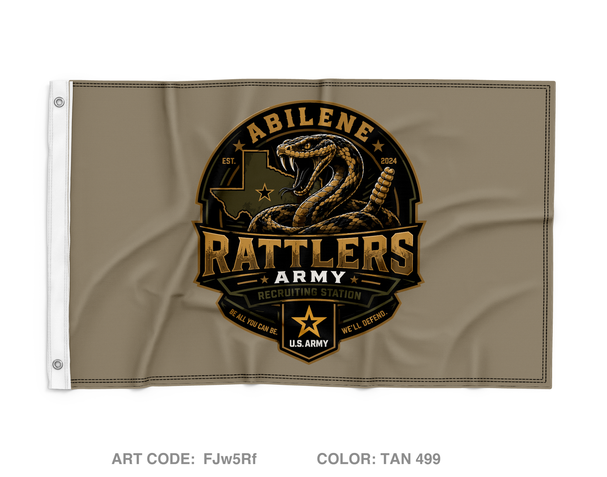 Abilene recruiting station Wall Flag - FJw5Rf