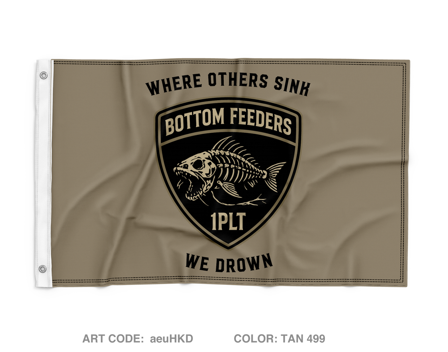 1PLT C Co 2-87 IN BN Wall Flag - PM6nKP