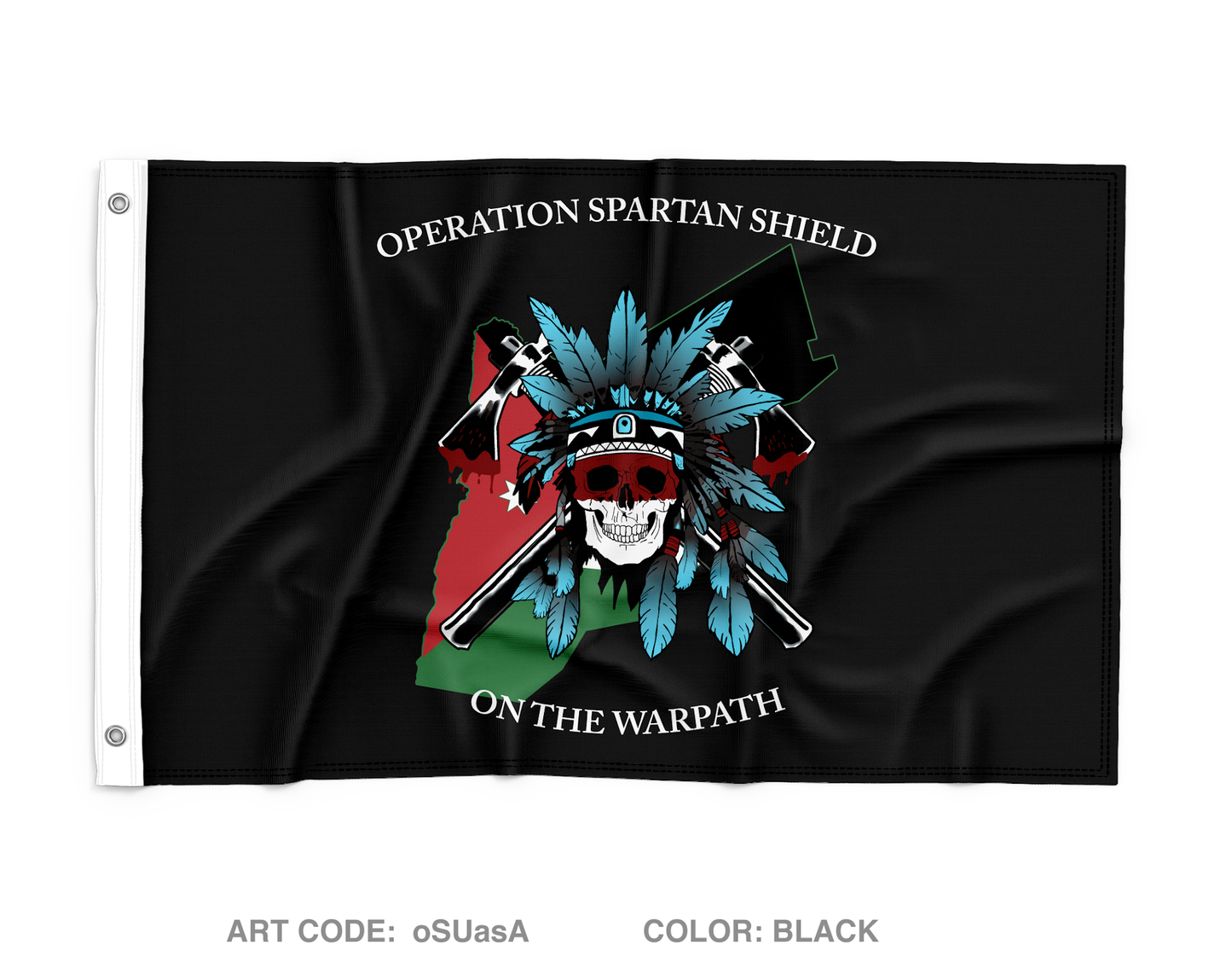 Comanche Company 2-87 IN Wall Flag - oSUasA