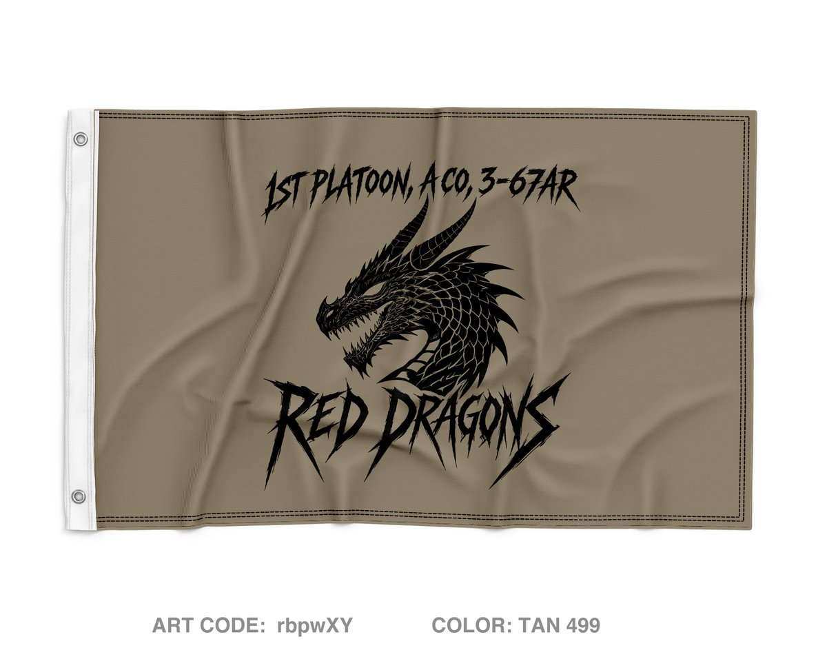 1st Platoon Wall Flag - rbpwXY