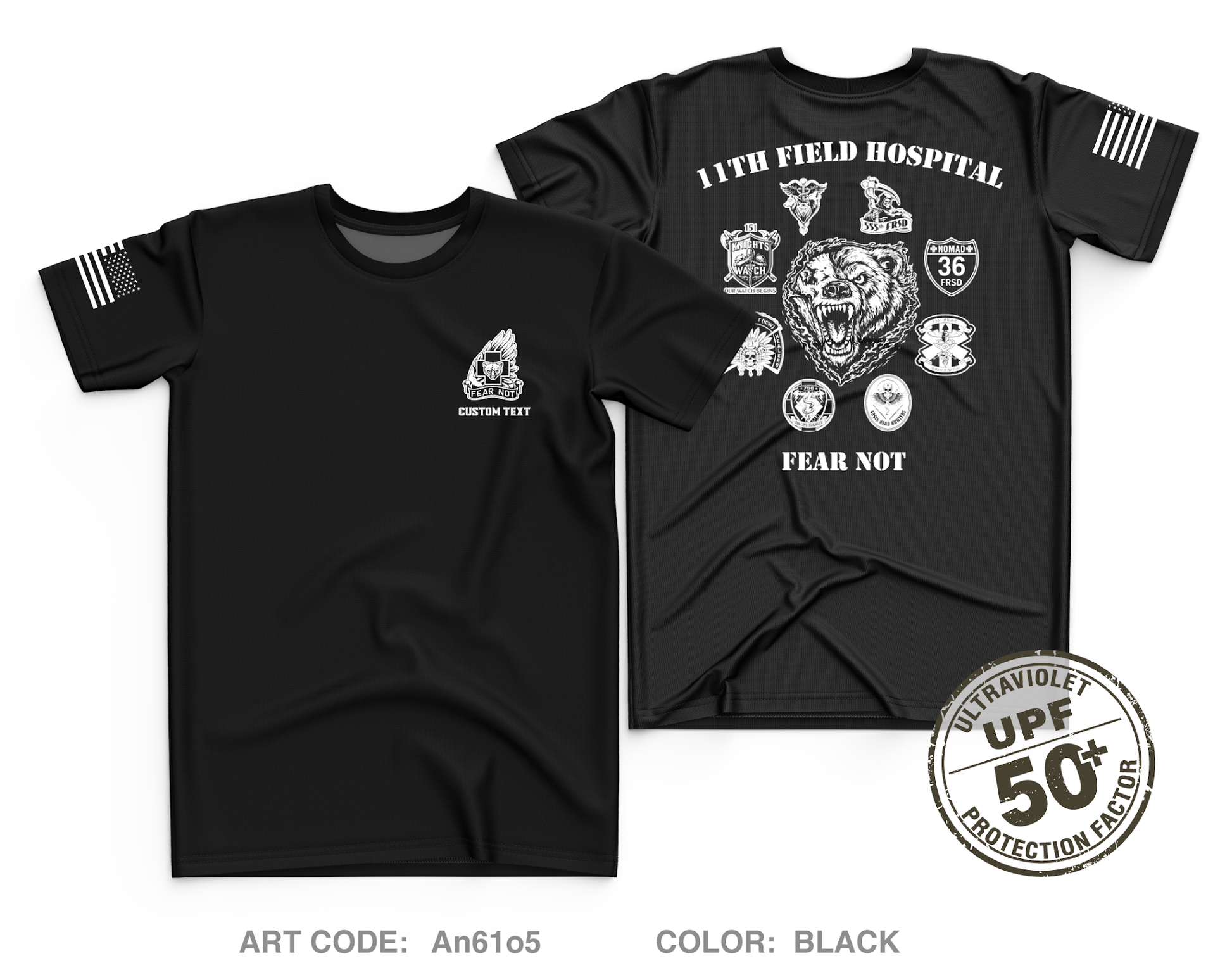 CUSTOM 11th Field Hospital Core Men's UPF 50+ Performance SS Tee - An61o5