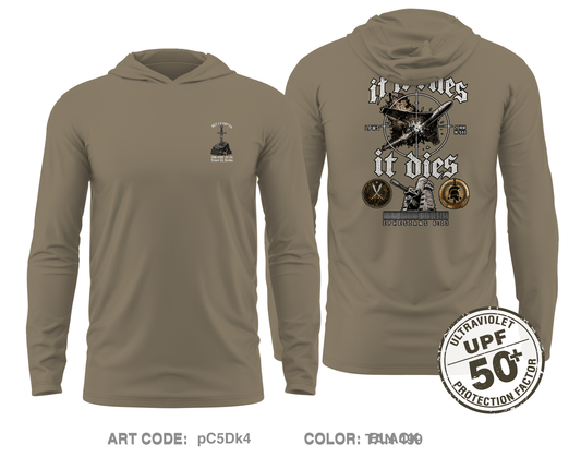 Det 1 2-116th FA Core Men's UPF 50+ Hooded Performance LS Tee - pC5Dk4