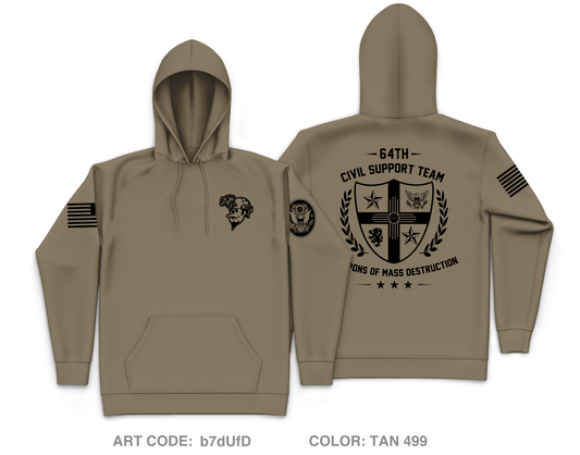 64th Weapons of Mass Destruction - Civil Support Team Fundraising Collection Core Men's Hooded Performance Sweatshirt - b7dUfD