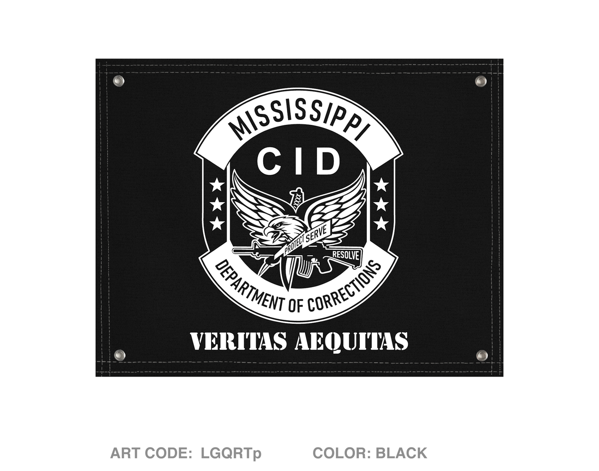 Mississippi Department of Corrections CID Banner Flag - LGQRTp
