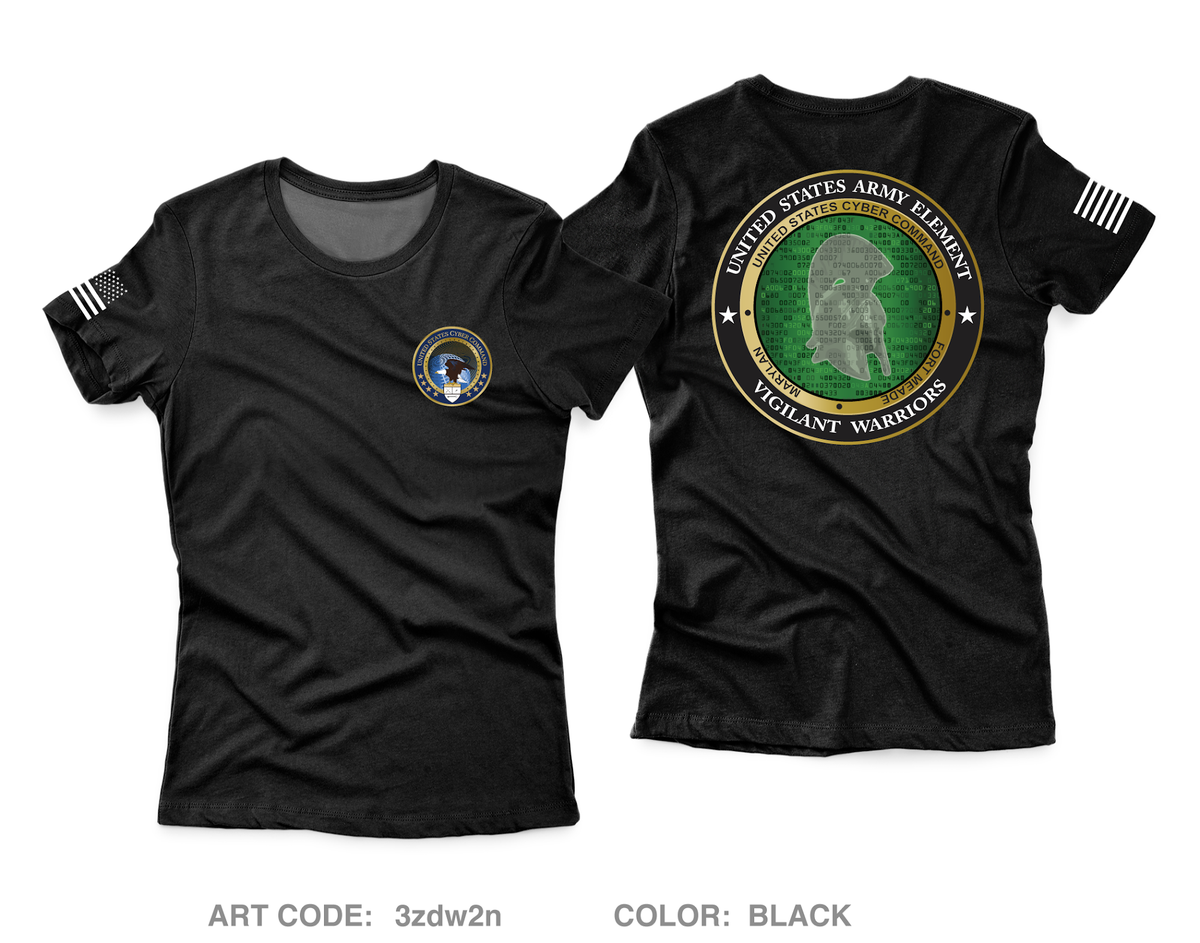 United States Army Element, CYBERCOM Core Women's SS Performance Tee - 3zdw2n