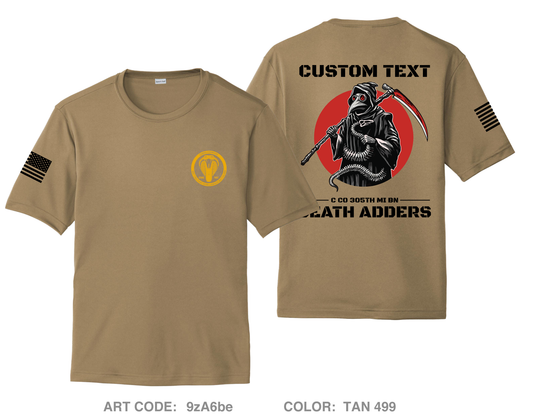 CUSTOM Death Adder Platoon C Co 305th Hi-Tech Performance Unisex SS Tee - 9zA6be