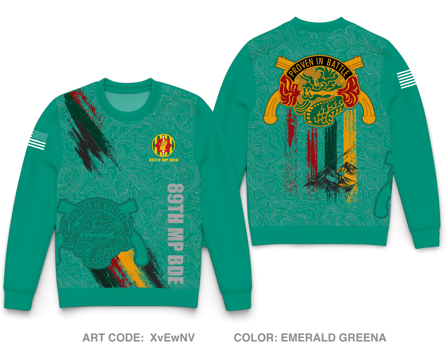 89th MP BDE Core Men's Crewneck Performance Sweatshirt - XvEwNV