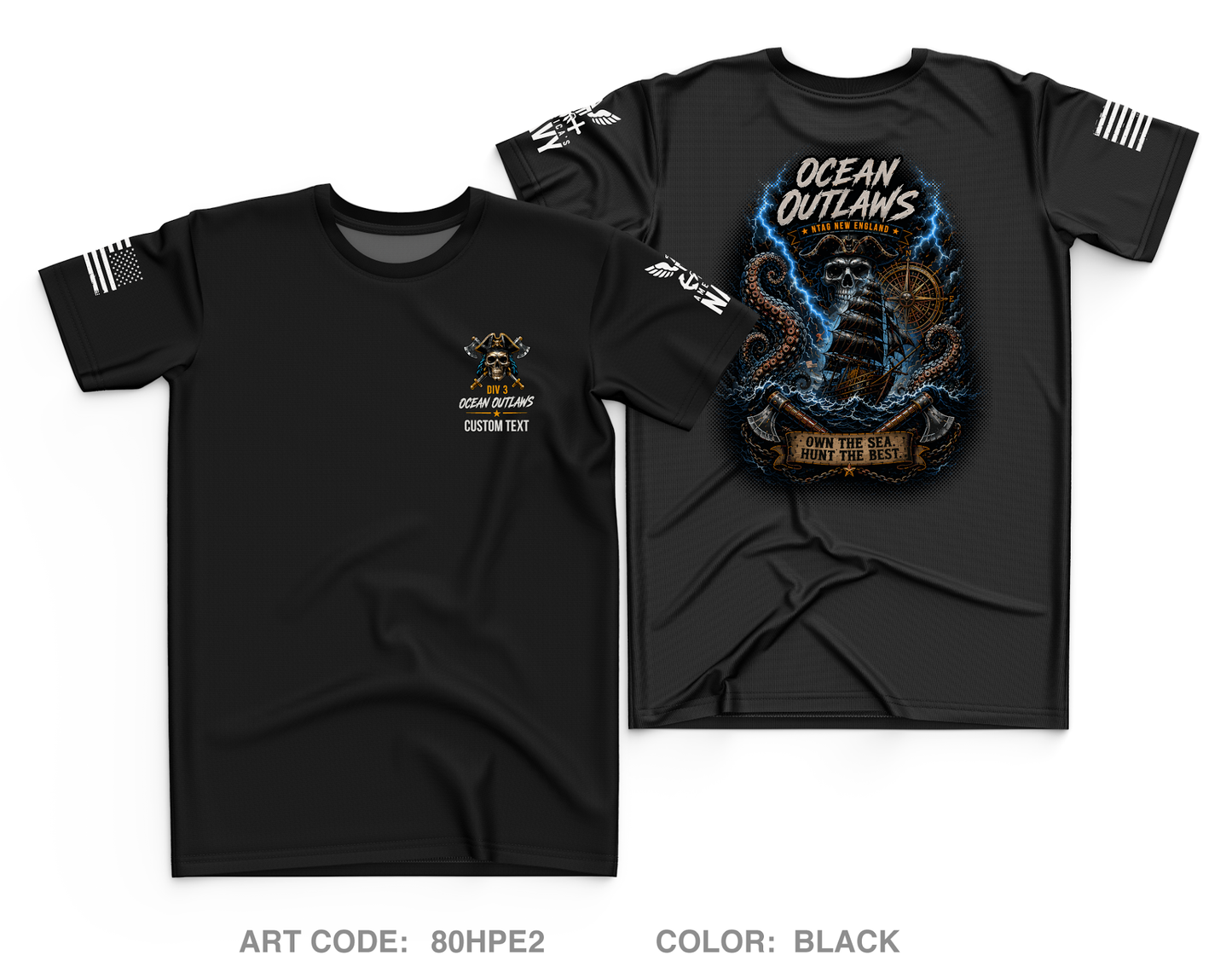 CUSTOM Ocean Outlaws Core Men's SS Performance Tee - 80HPE2