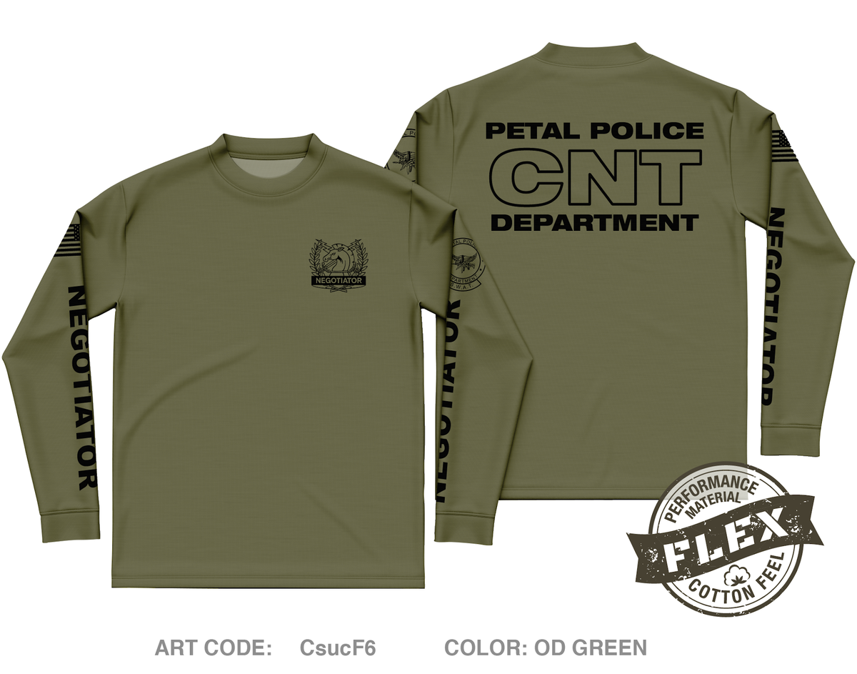 PETAL POLICE DEPARTMENT Fundraising Collection Core Men's LS Flex Performance Tee - CsucF6
