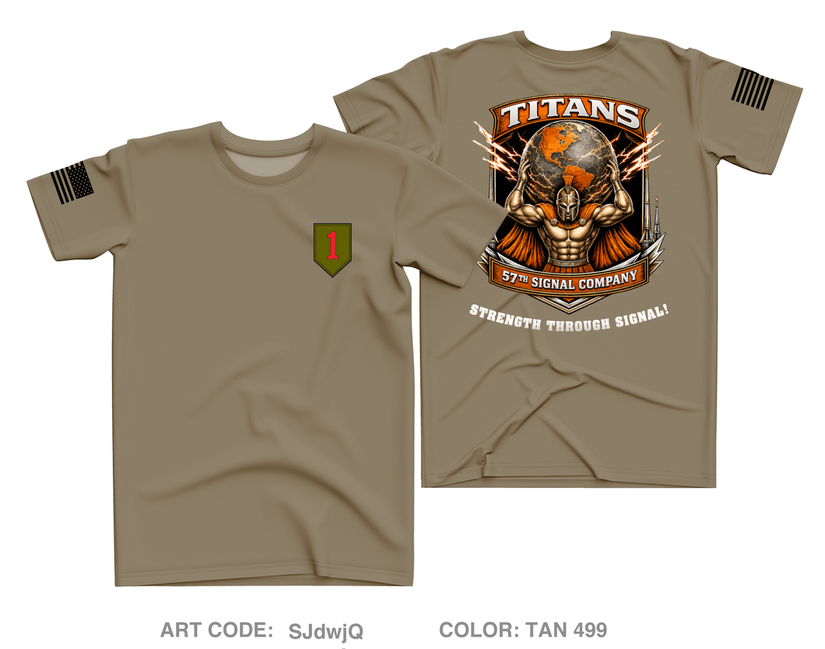 57th Signal Company, 101BSB, 1ABCT, 1ID Core Men's SS Performance Tee - SJdwjQ