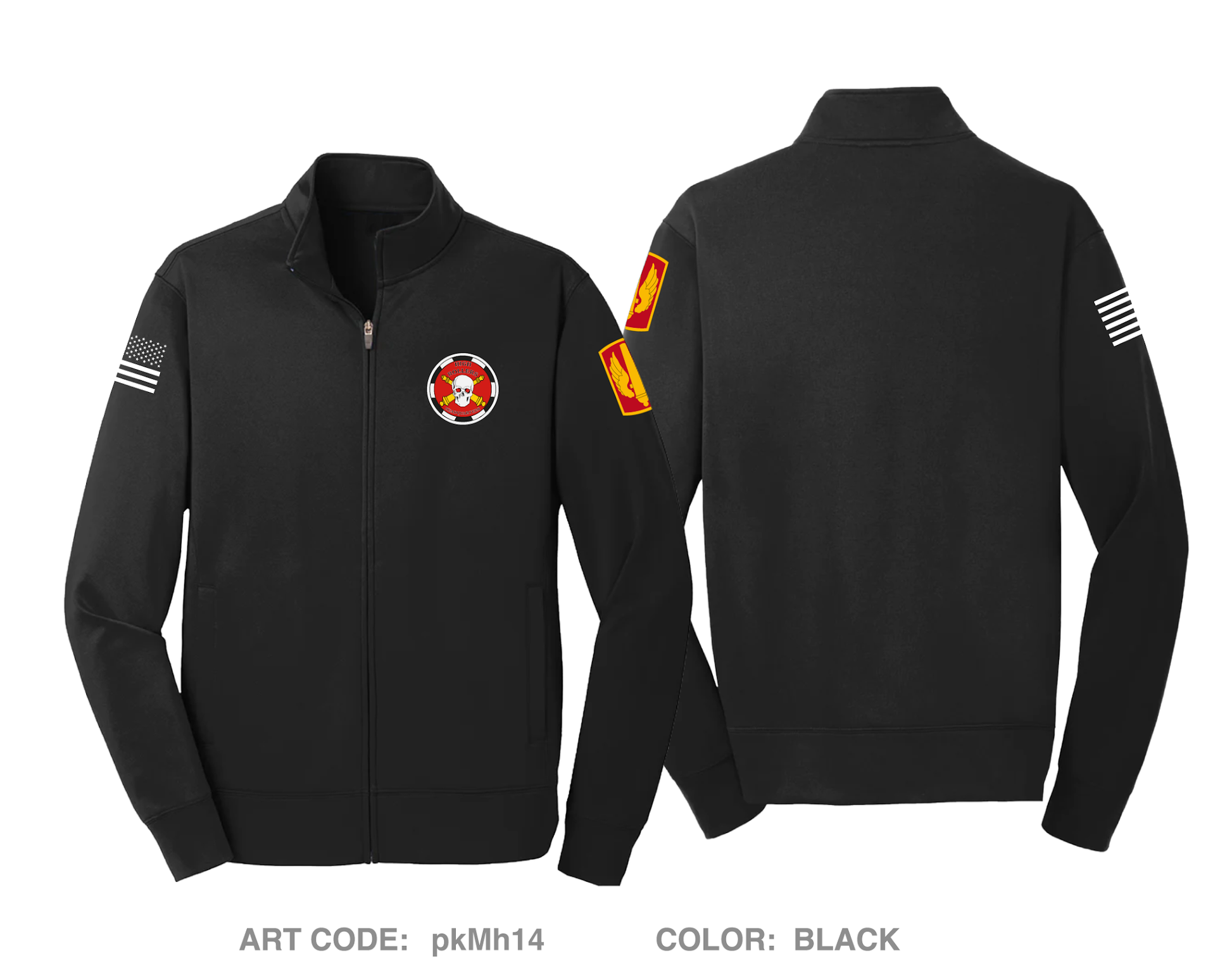HQ, A BTRY, 3-321FAR Hi-Tech Performance Full-Zip Fleece Jacket - pkMh14