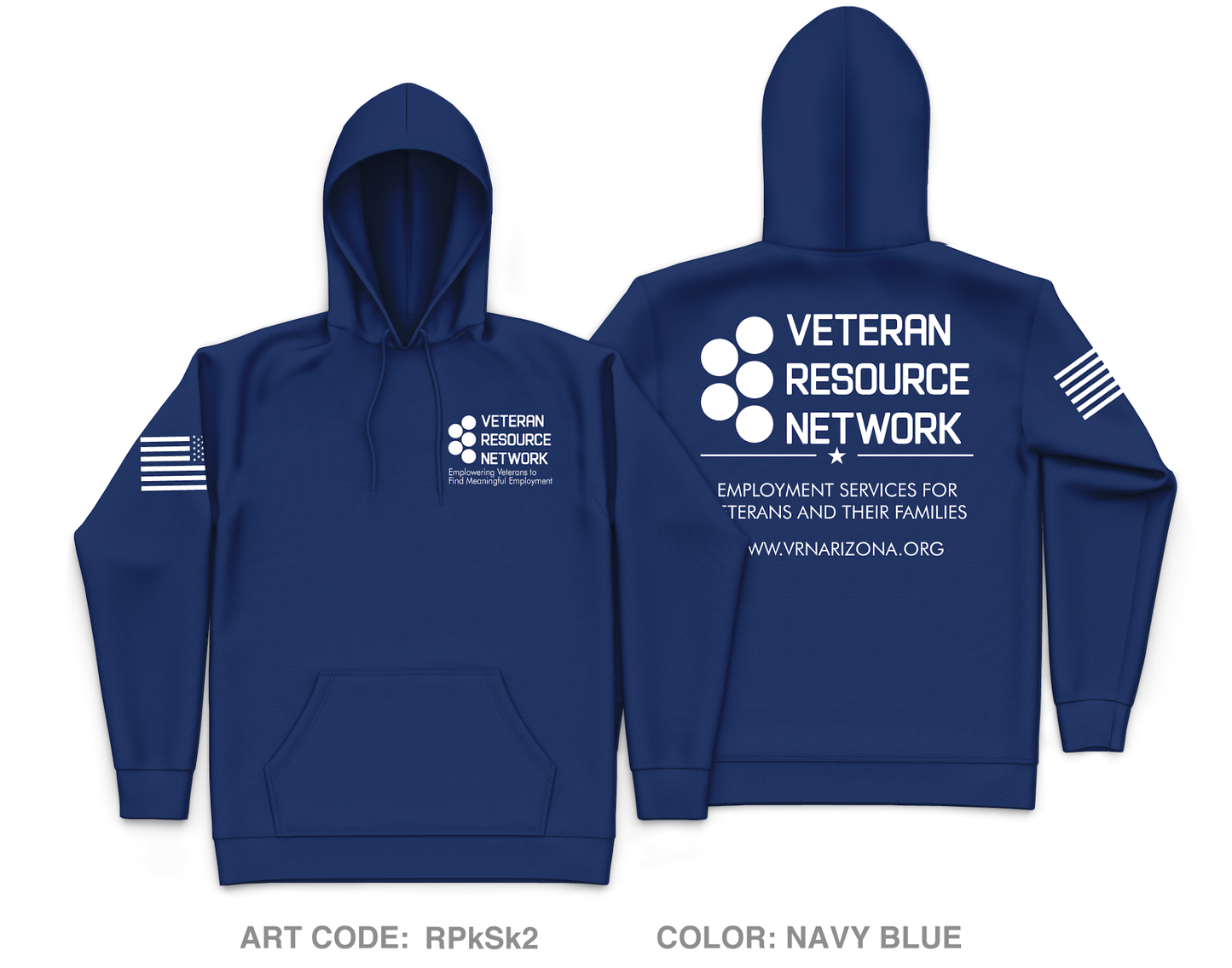 Veteran Resource Netwok Core Men's Hooded Performance Sweatshirt - RPkSk2