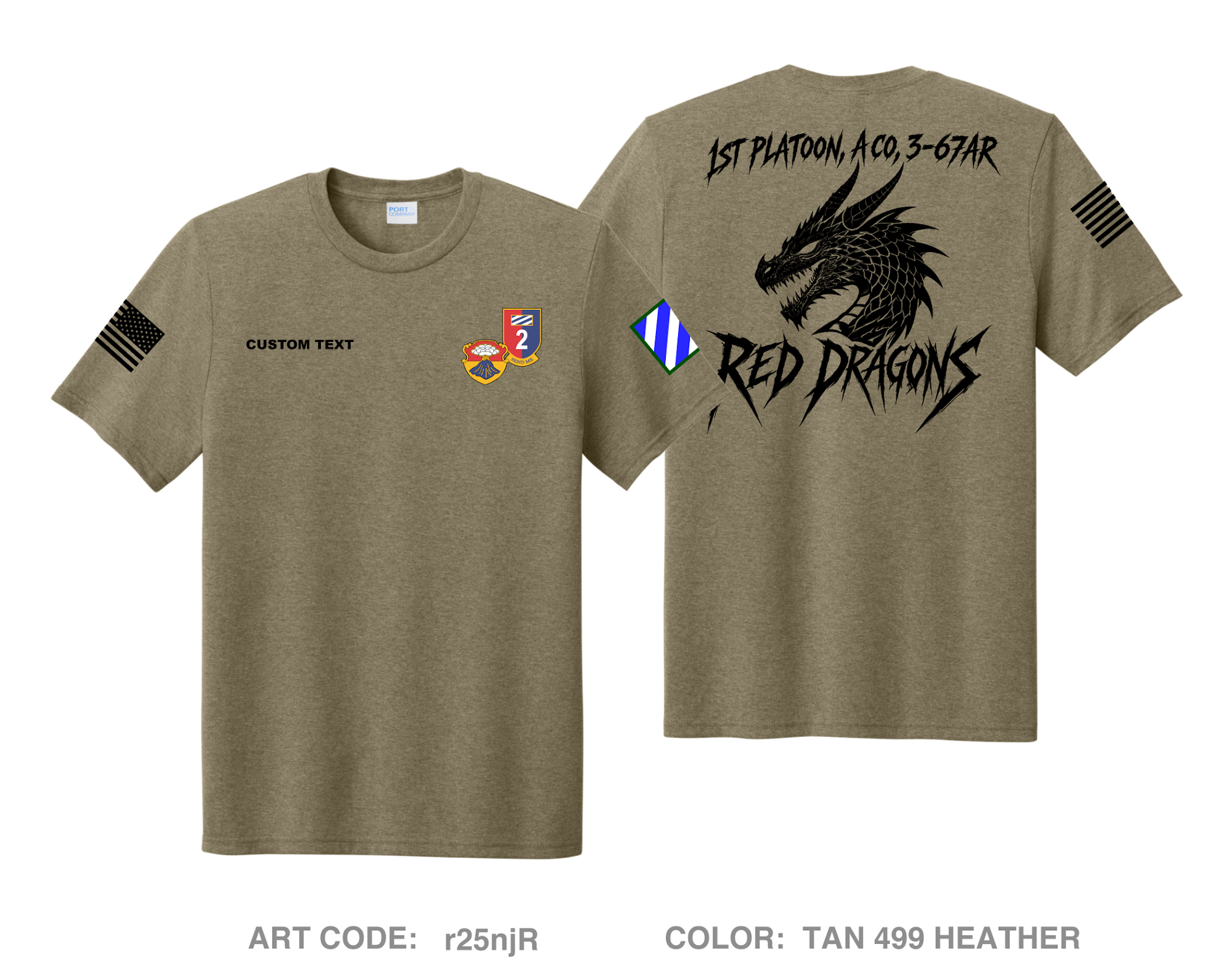 CUSTOM 1st Platoon Comfort Unisex Triblend SS Tee - r25njR