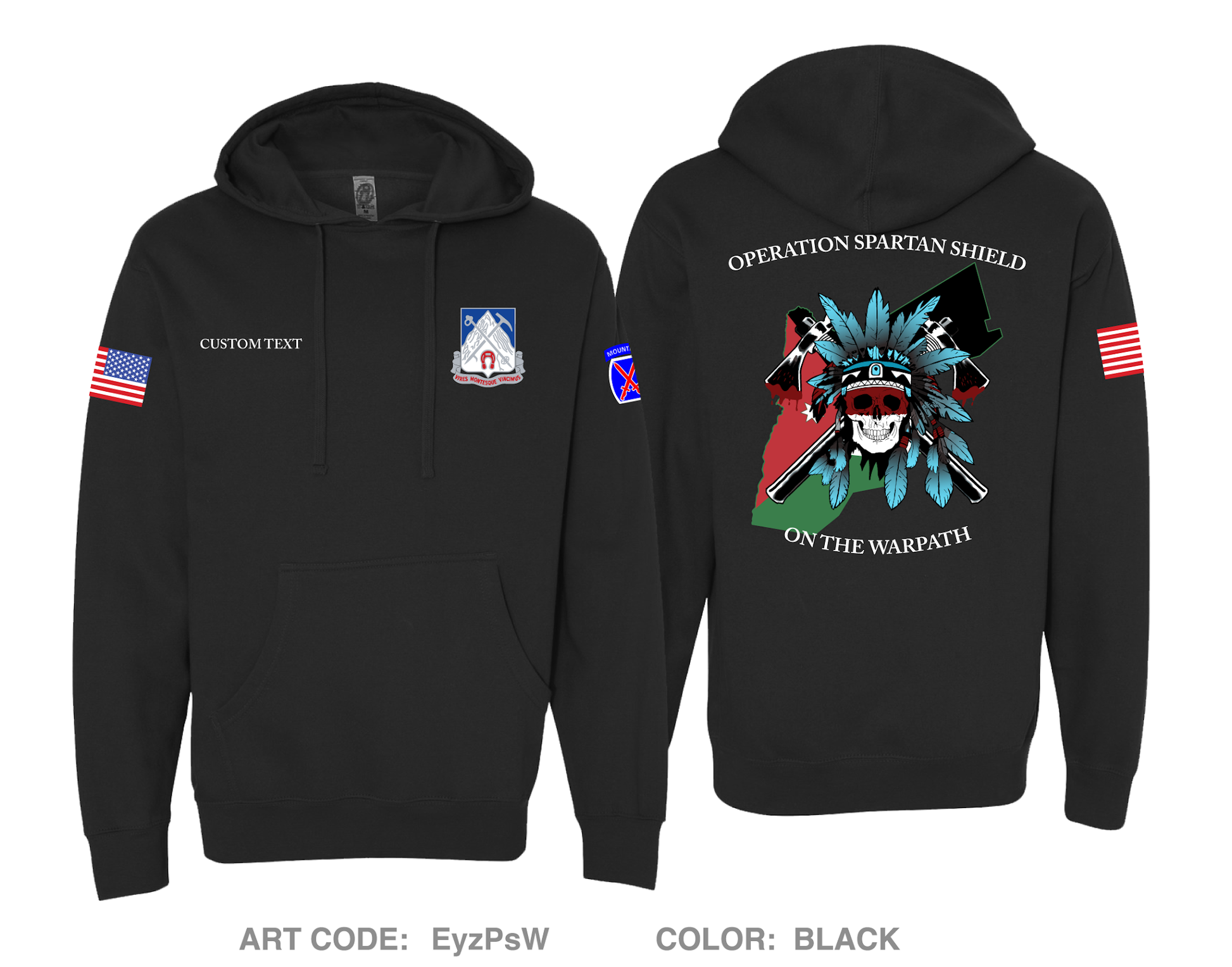 CUSTOM Comanche Company 2-87 IN Comfort Unisex Hooded Sweatshirt - EyzPsW