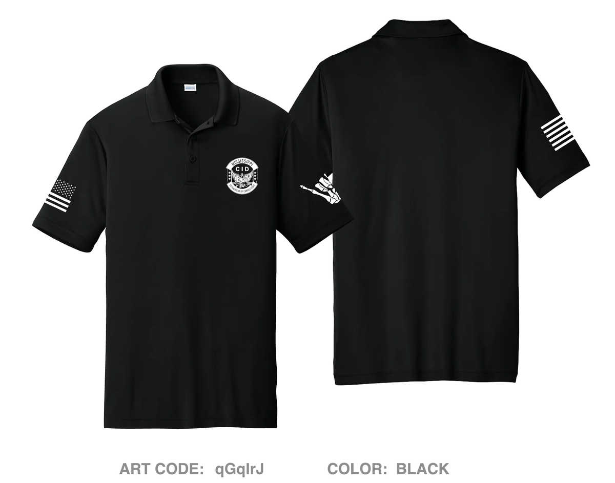 Mississippi Department of Corrections CID Hi-Tech Performance Men's SS Polo - qGqIrJ