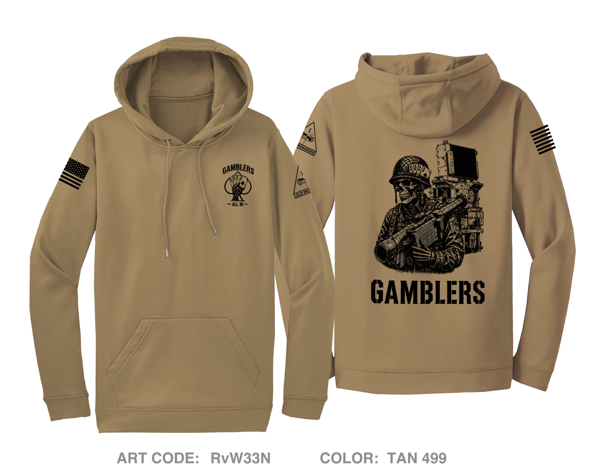 1st PLT B BTRY 4/60th Hi-Tech Performance Hoodie - RvW33N