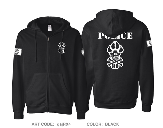 RST-LES K-9 Unit Comfort Unisex Cotton Blend Full-Zip Hooded Sweatshirt - qajRX4