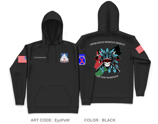 CUSTOM Comanche Company 2-87 IN Core Men's Hooded Performance Sweatshirt - EyzPsW